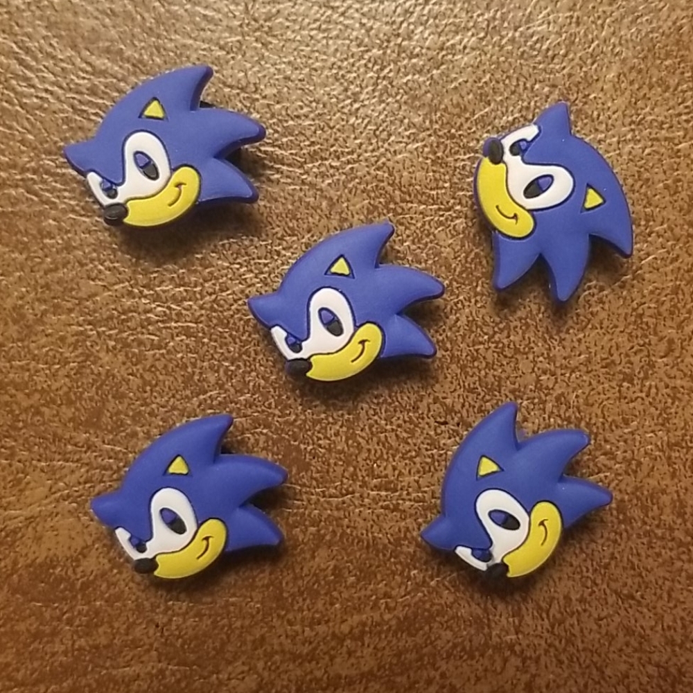 5 CROC CHARMS jibbitz Sonic shoe party favor